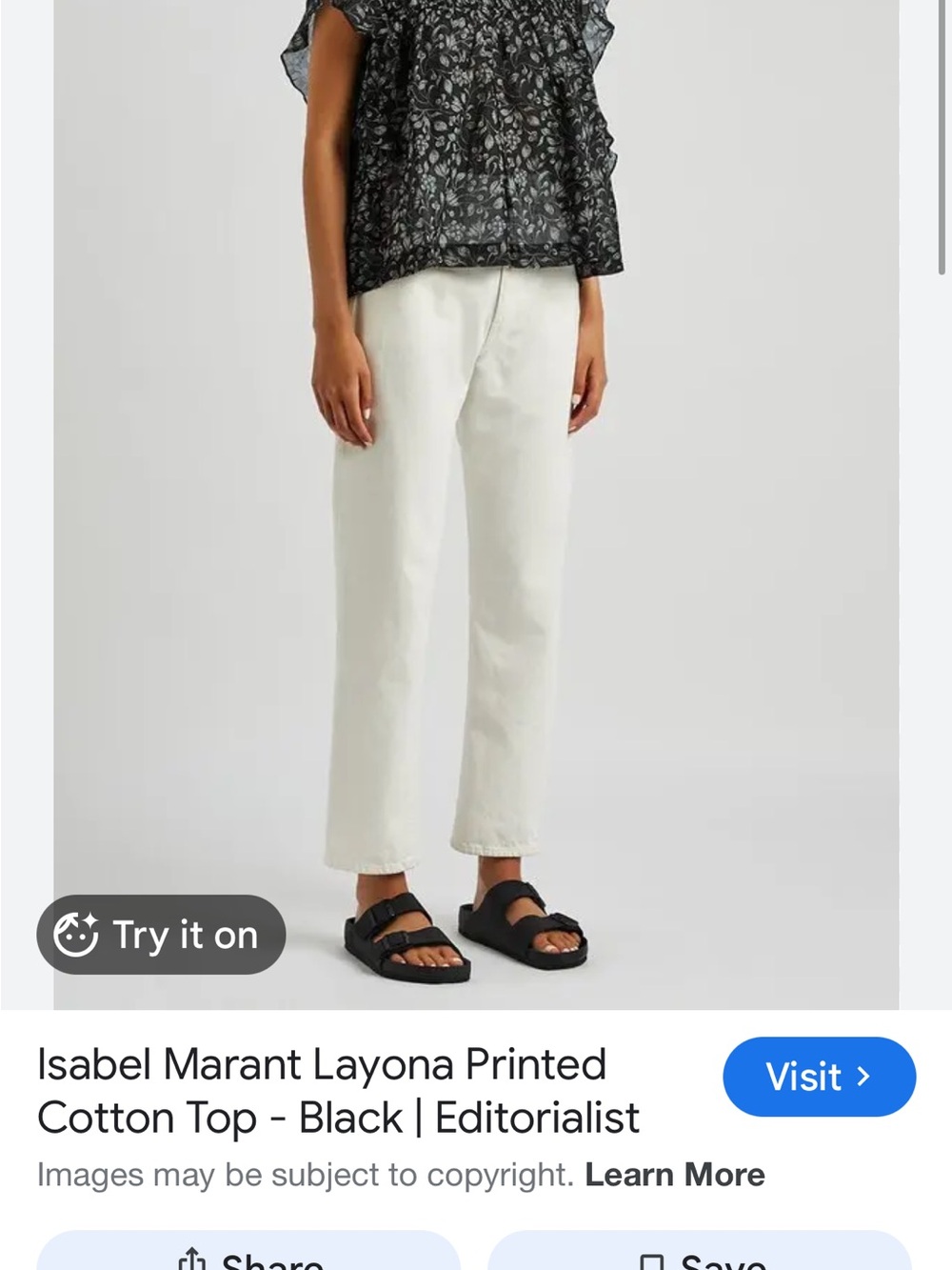 Isabel Marant Off-White Straight-Leg Jeans